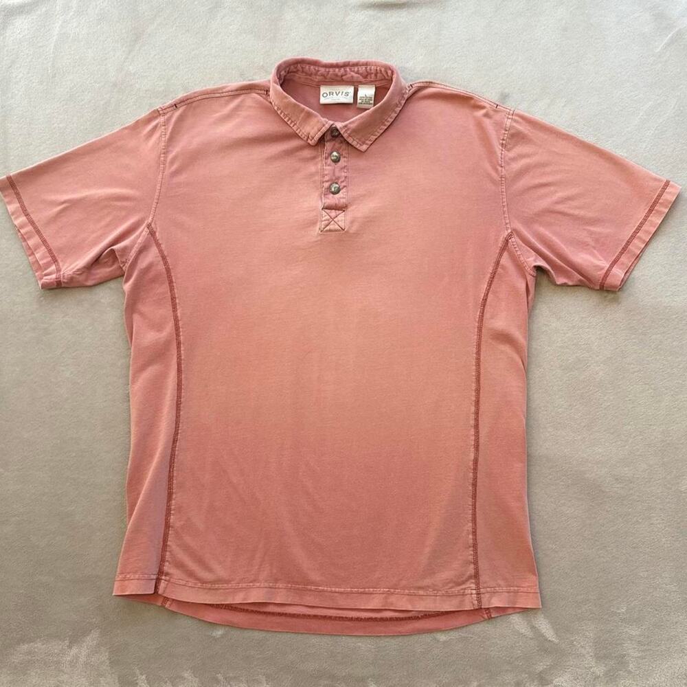 Orvis mens short sleeve polo LARGE